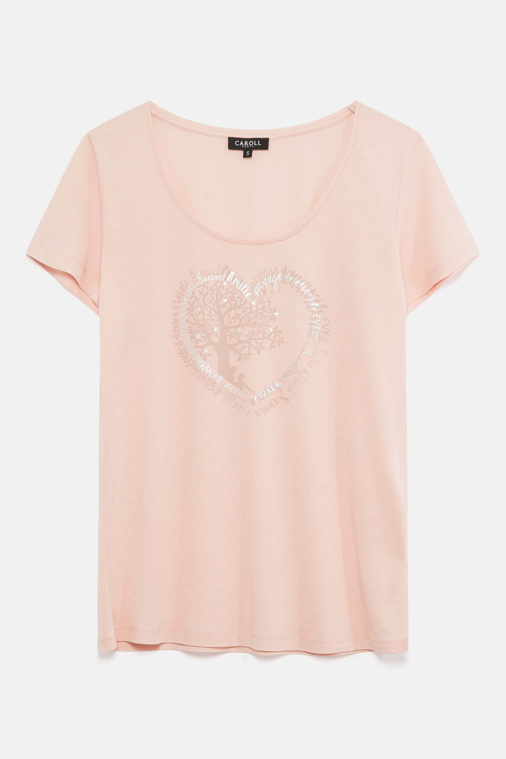t-shirt janice toutes à l'école rose fushia femme
