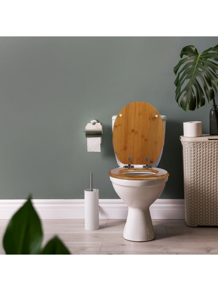 relaxdays Toilettendeckel in Natur - (B)37,5 x (T)43,5 cm günstig kaufen onesize