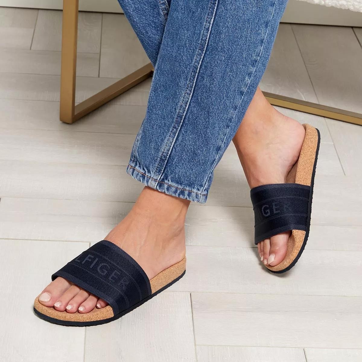 TOMMY HILFIGER Pantoletten blau Slide