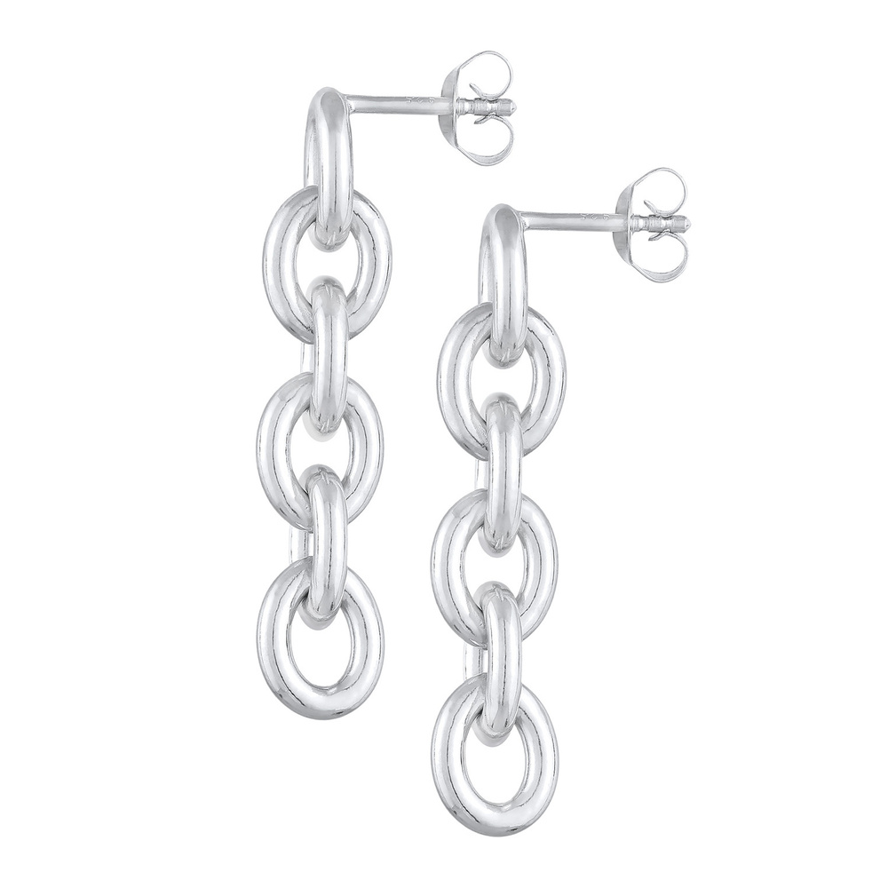 Elli Elli Boucles d'Oreilles Femmes Pendentif d'oreilles Maillons Aspect des Chaînes e Boucles d'oreilles