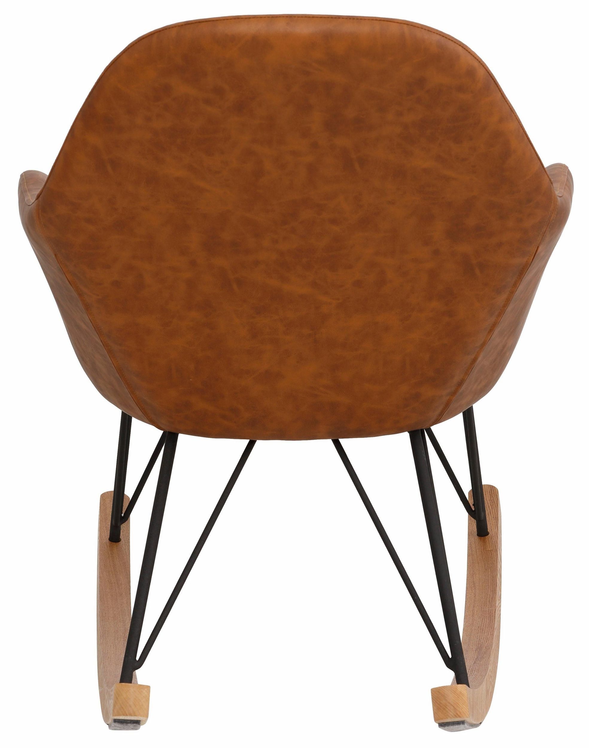 loft24 Schaukelstuhl Tamara, Kufen aus Eichenholz, Sitzhöhe 47 cm