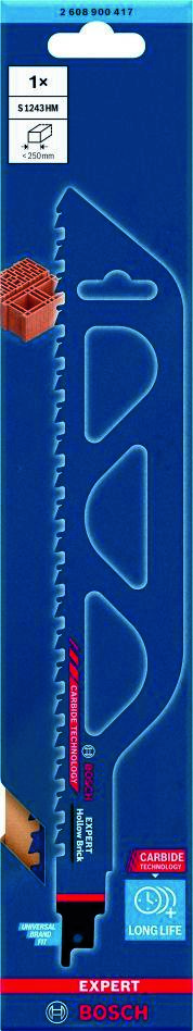 Bosch Blue Zubehör 2608900417 Expert „Hohlziegel“ S 1243 HM Säbelsägeblatt, 1 Stück