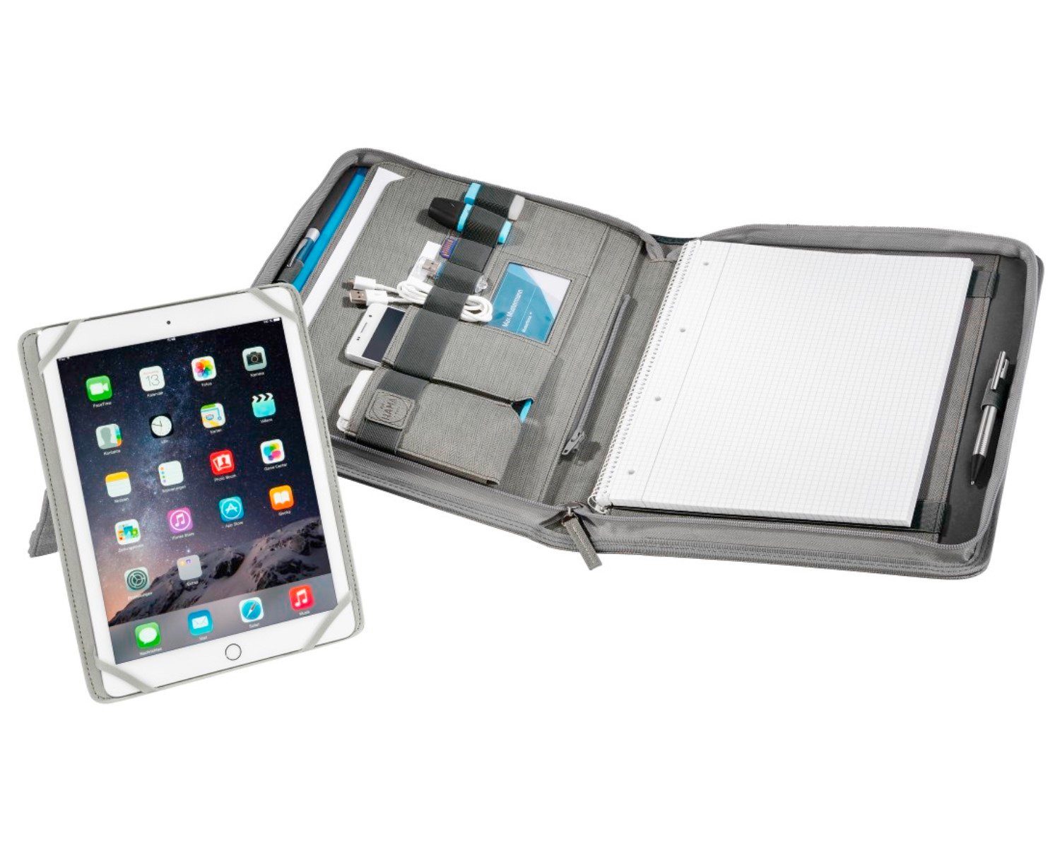 Hama Tablet-Hülle 3in1 Tablet-Organizer A4 Tasche Hülle, Business Case für 9,7