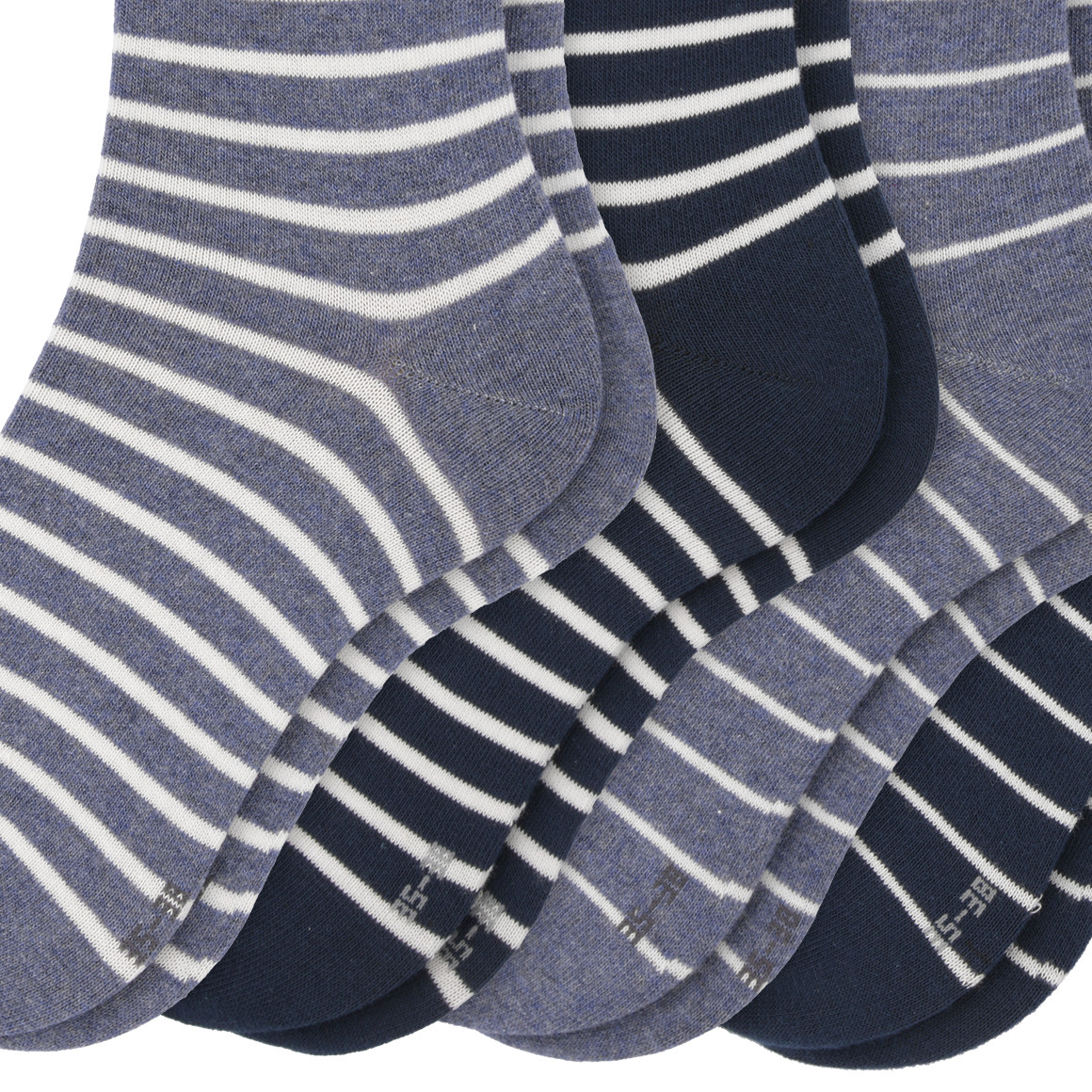 4 Paar Damen Socken mit Streifen
