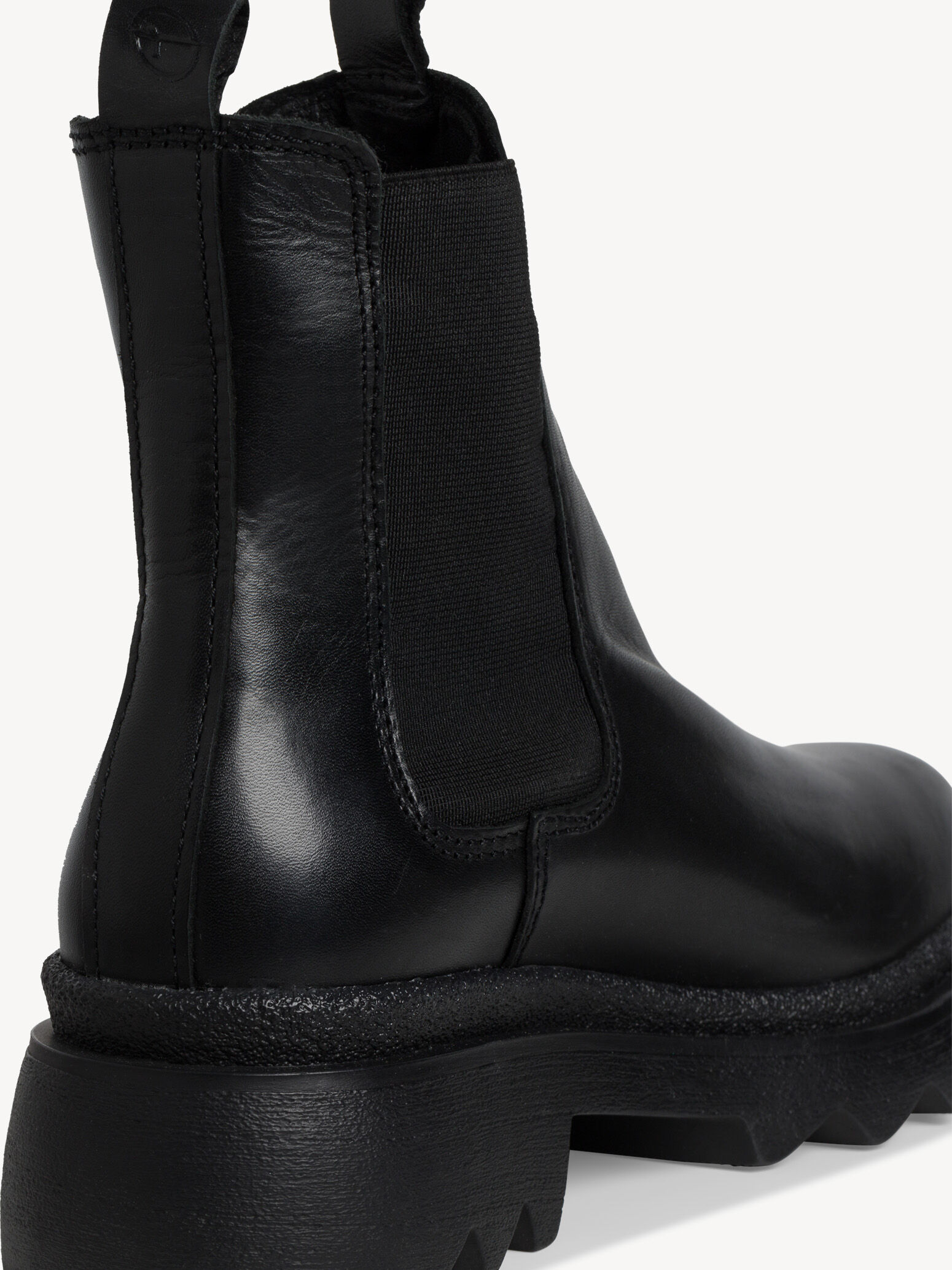 Bottine Chelsea en cuir - noir