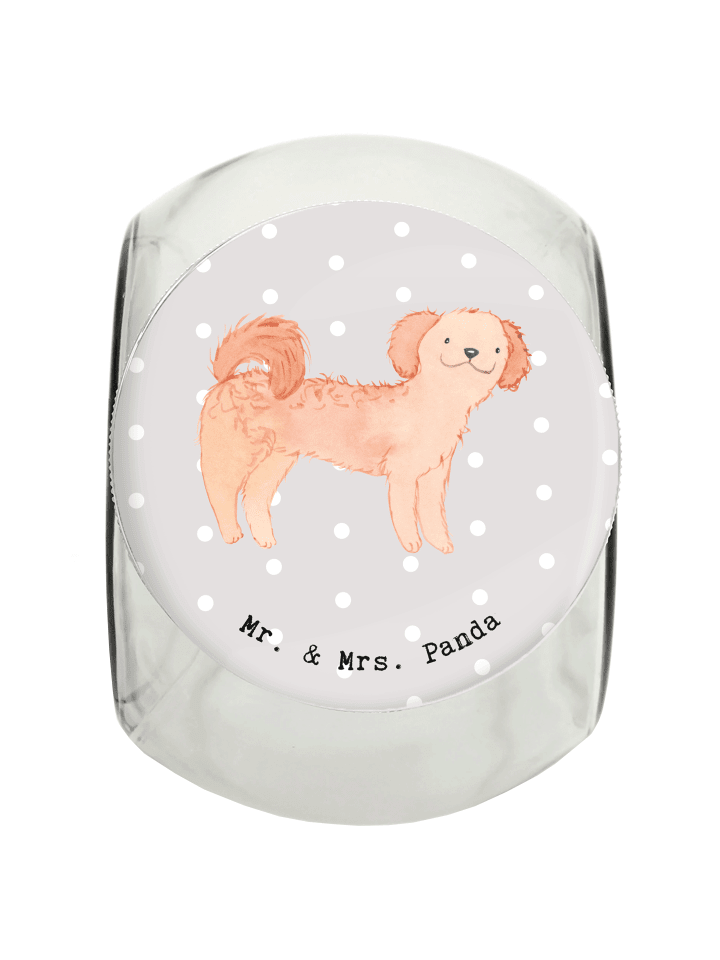 Mr. & Mrs. Panda Leckerli Glas Cavapoo Lebensretter ohne Spruch in Grau Pastell günstig kaufen