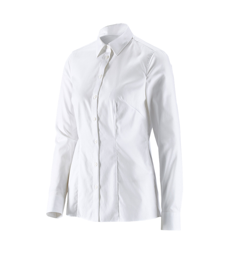 e.s. Business Bluse cotton stretch, Damen reg. fit
