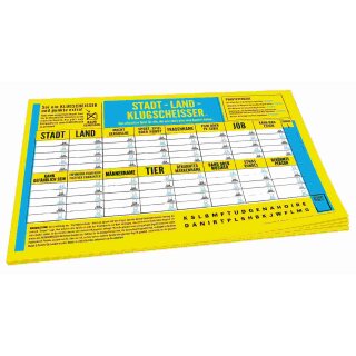 Spielblock – Stadt, Land, Klugscheisser (DE)