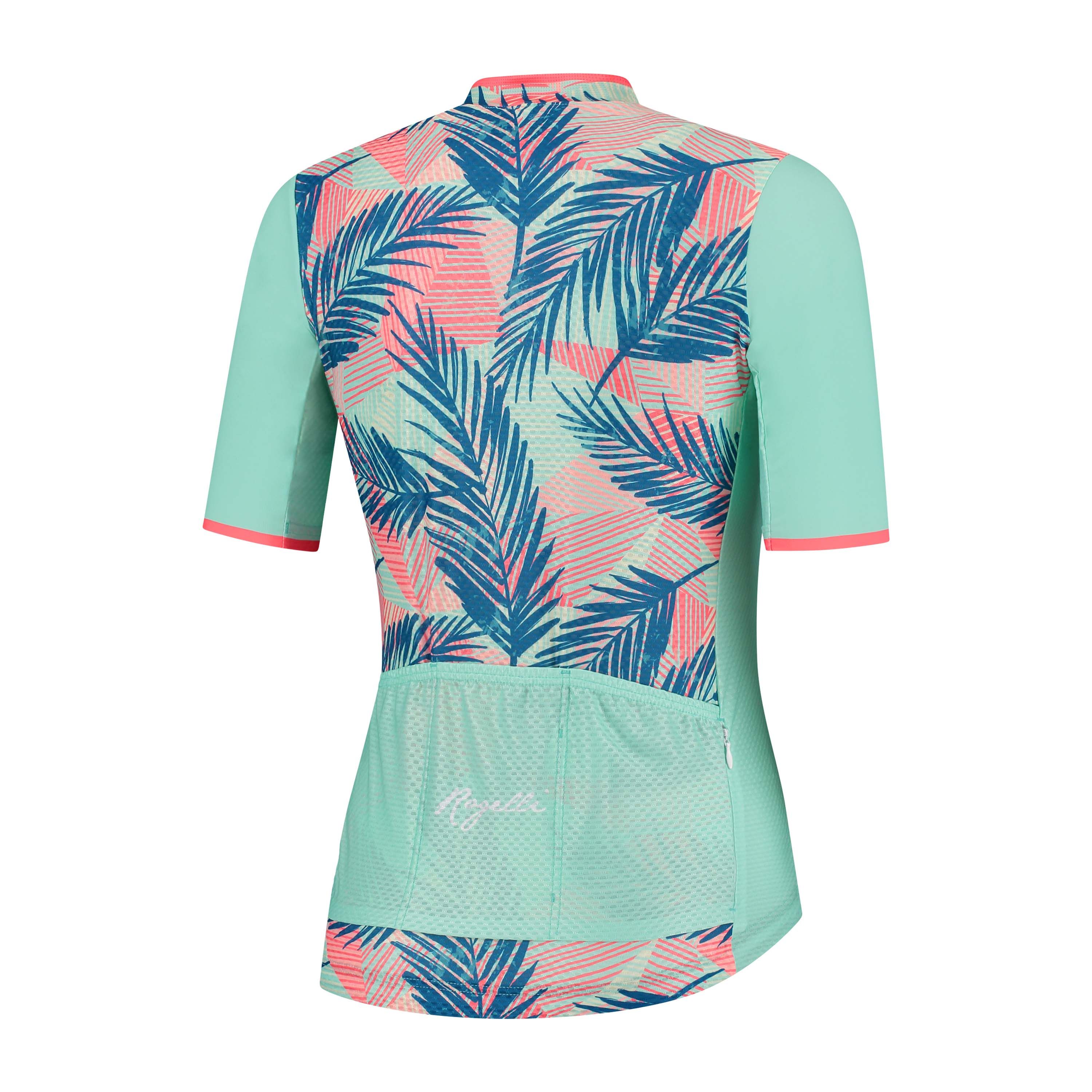 Rogelli Leaf Mint/Koralle Damen Radtrikot Kurzarm