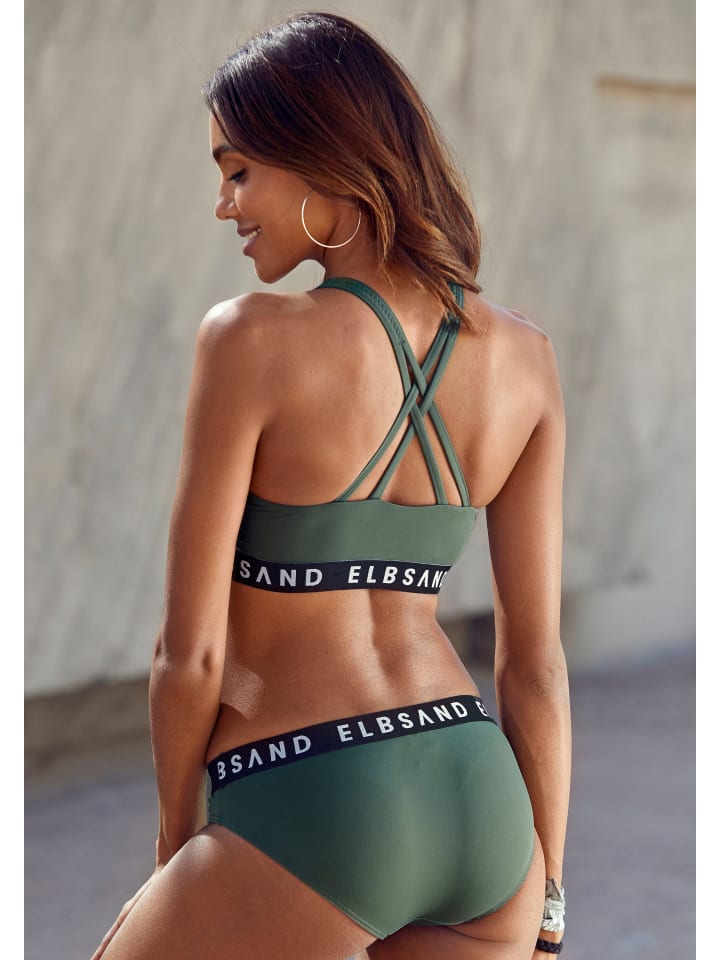 ELBSAND Bustier-Bikini in oliv günstig kaufen