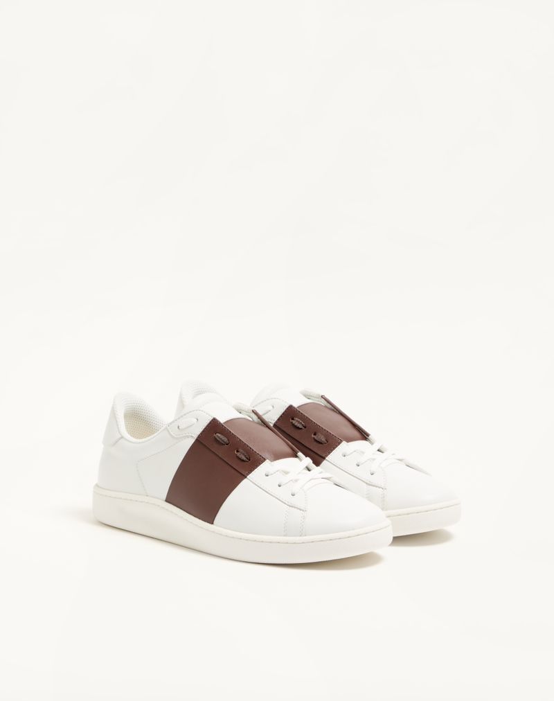 Baskets Royco ouvertes en cuir de veau nappa