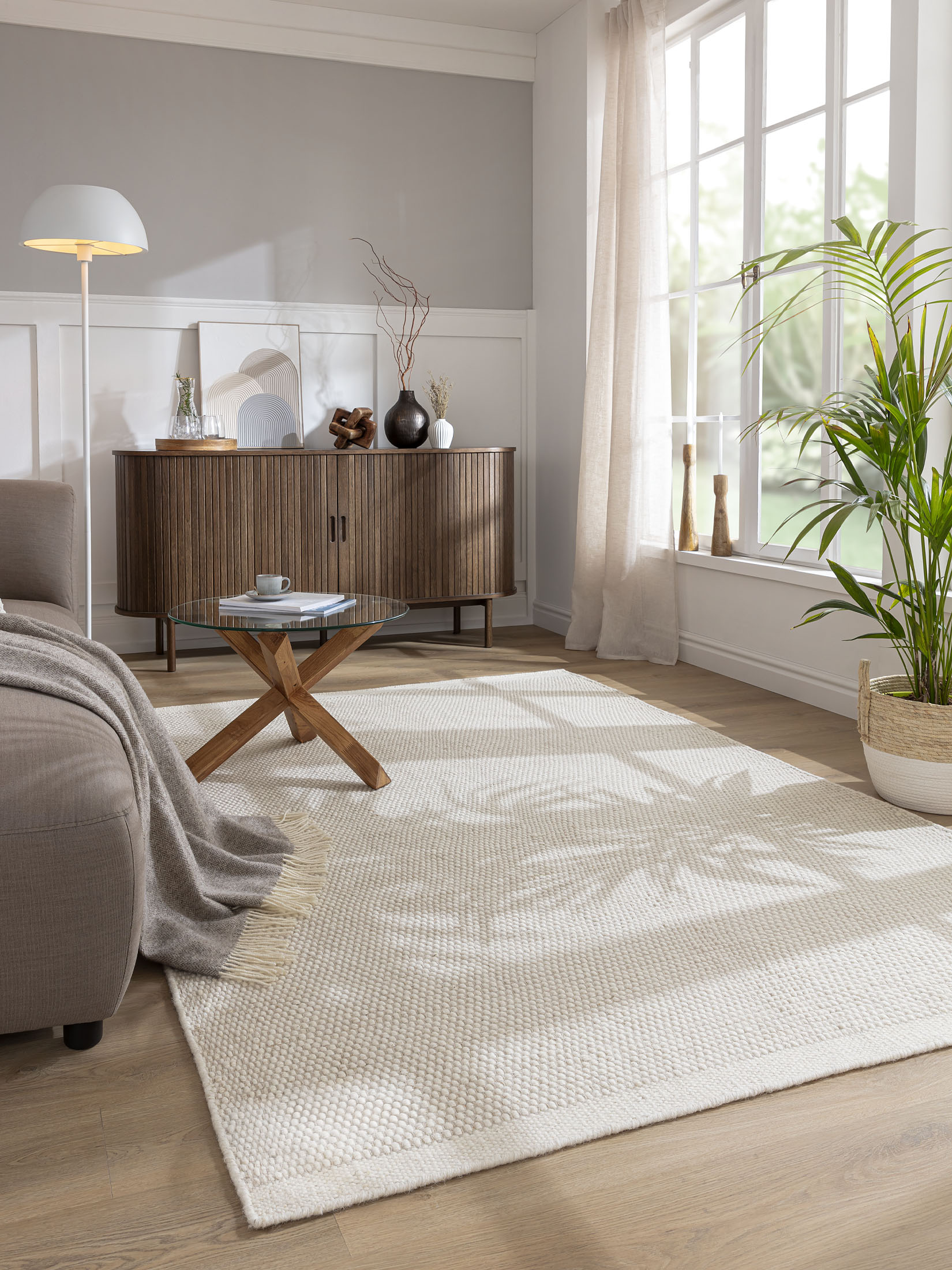 Haderup Woll-Teppich, White