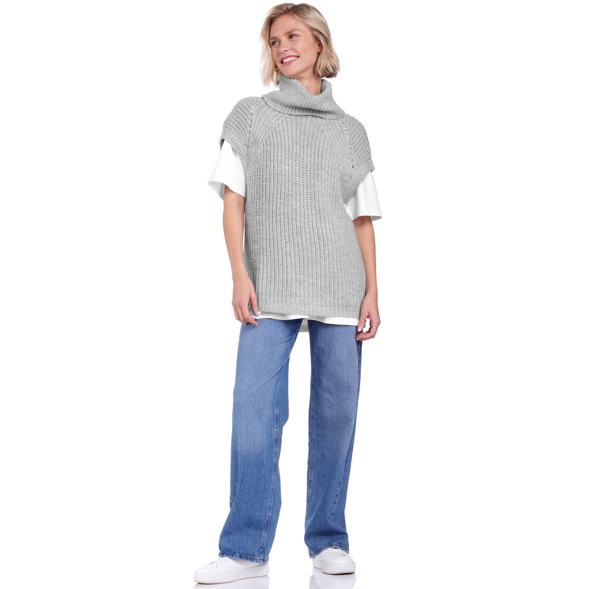 Damen Pullunder mit Rollkragen