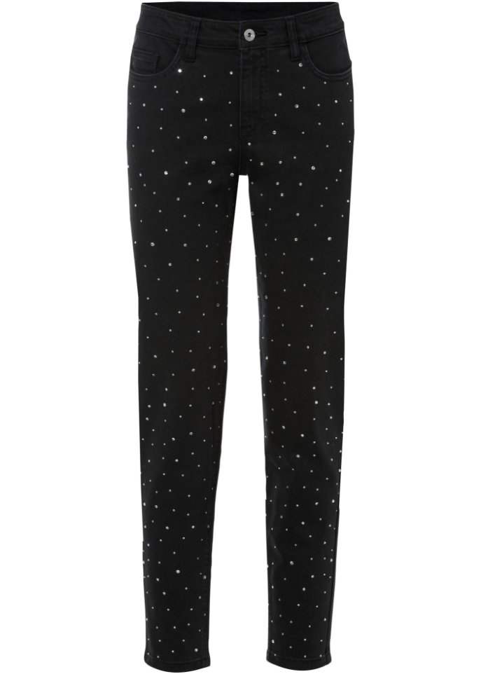Stretch-Hose mit Glitzersteinen