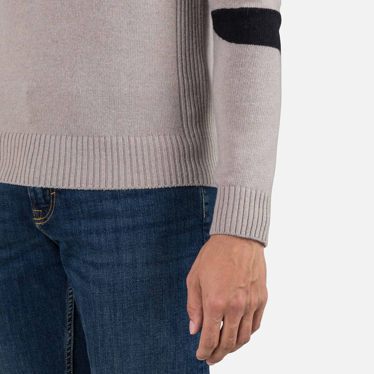 Herrenstrickpullover mit halblangem Reißverschluss Signature