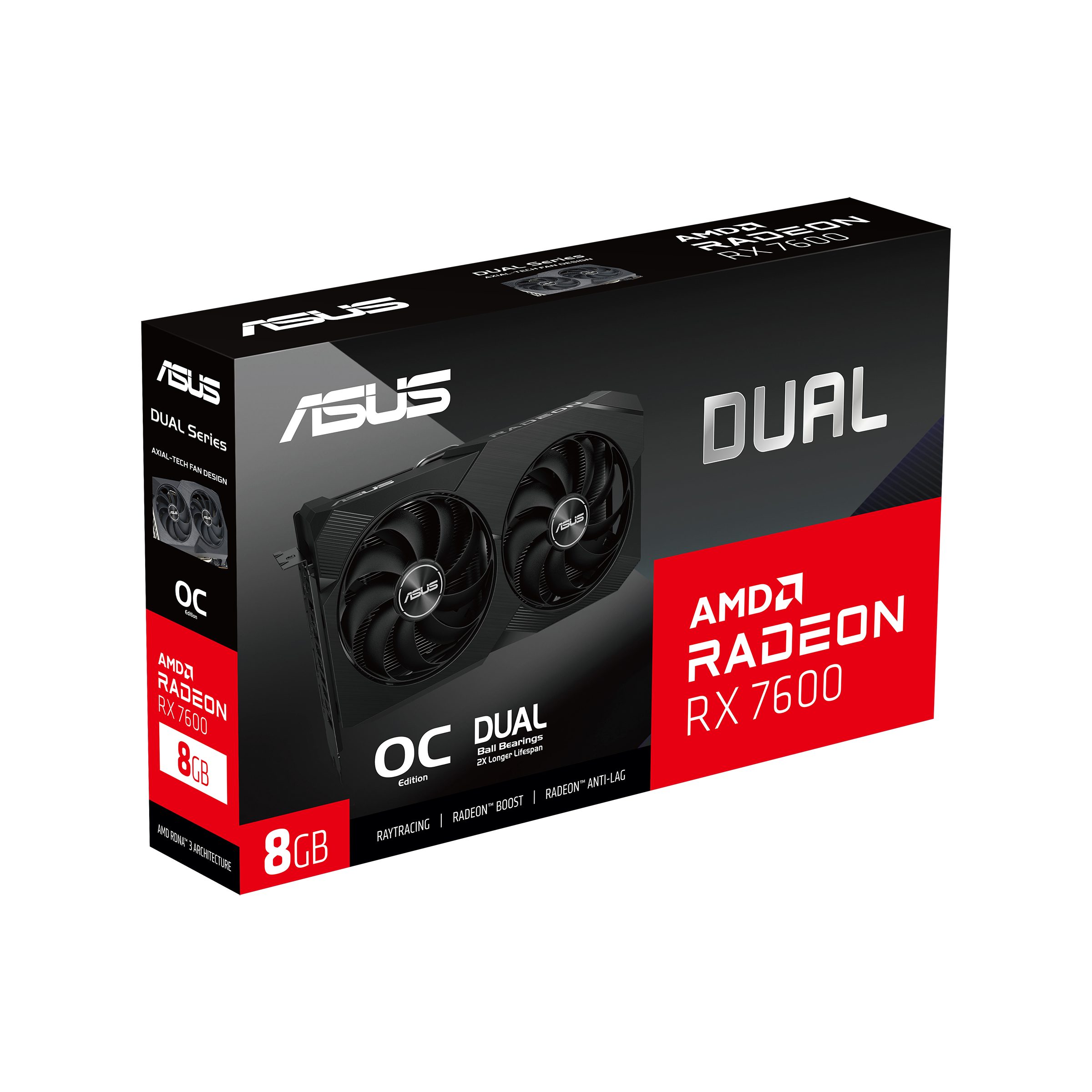 Asus DUAL-RX7600-O8G-V2 Grafikkarte (8 GB, GDDR6)
