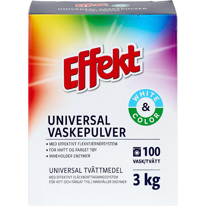 Effekt Vaskepulver 3 kg Universal Effekt