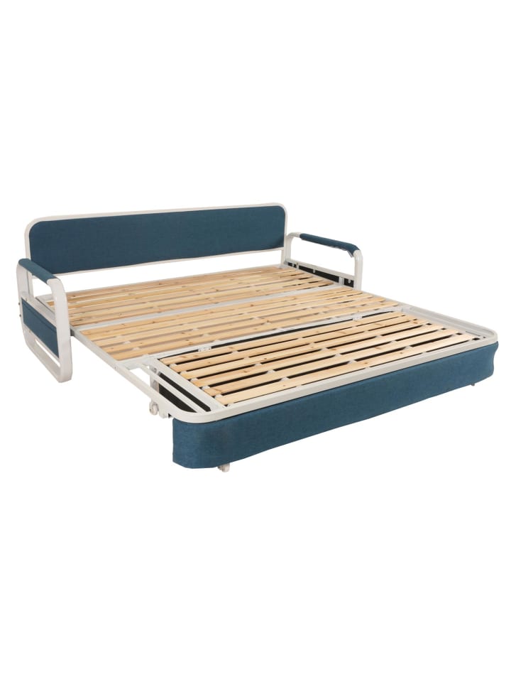 MCW Schlafsofa M83 Schlafcouch Couch Sofa, Stoff/Textil dunkelblau günstig kaufen onesize