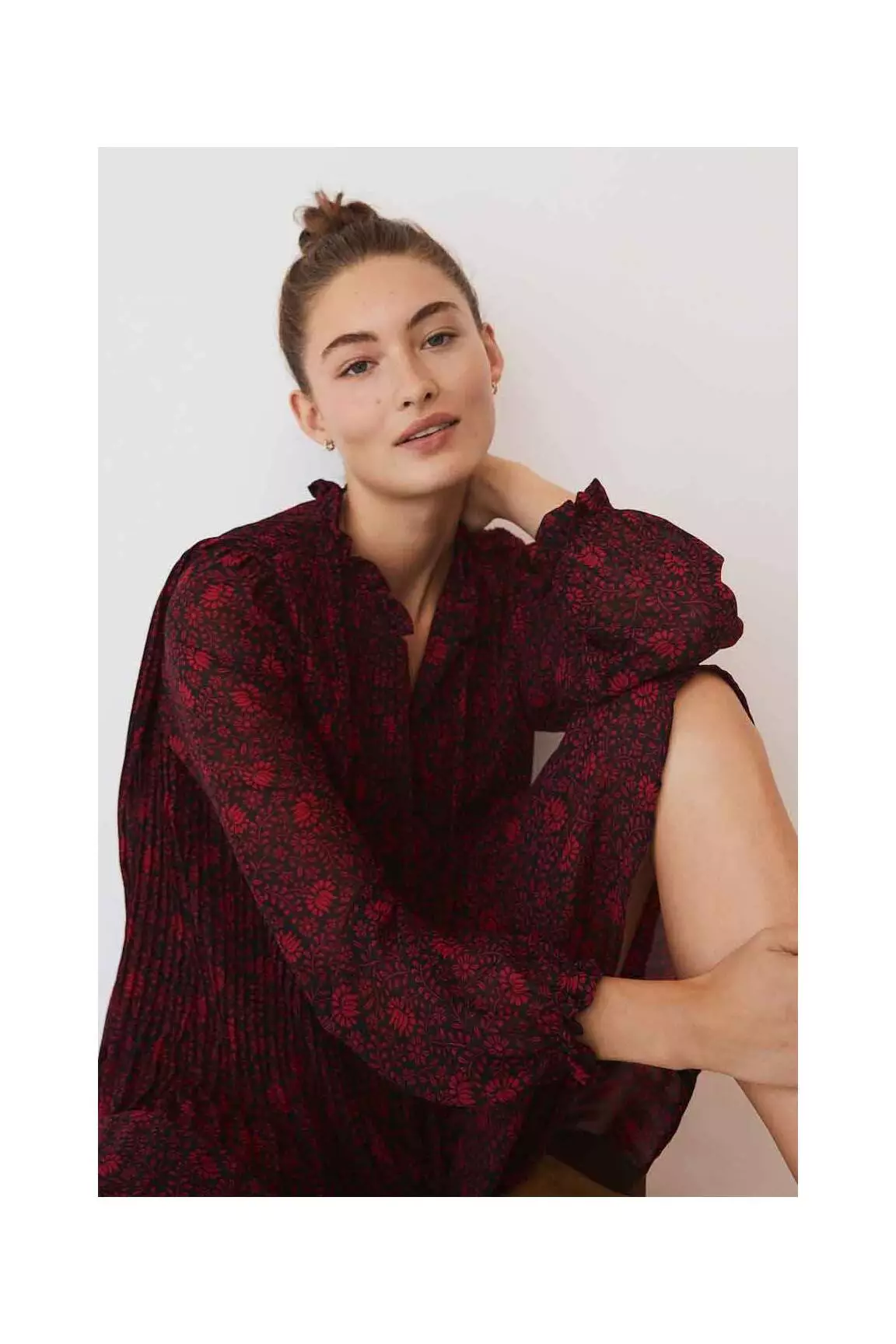 Mango Robes Mi Longues Femme couleur rouge