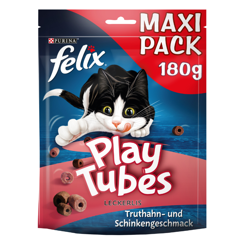 Felix Snacks Felix Play Tubes 5x180g Truthahn- und Schinkengeschmack