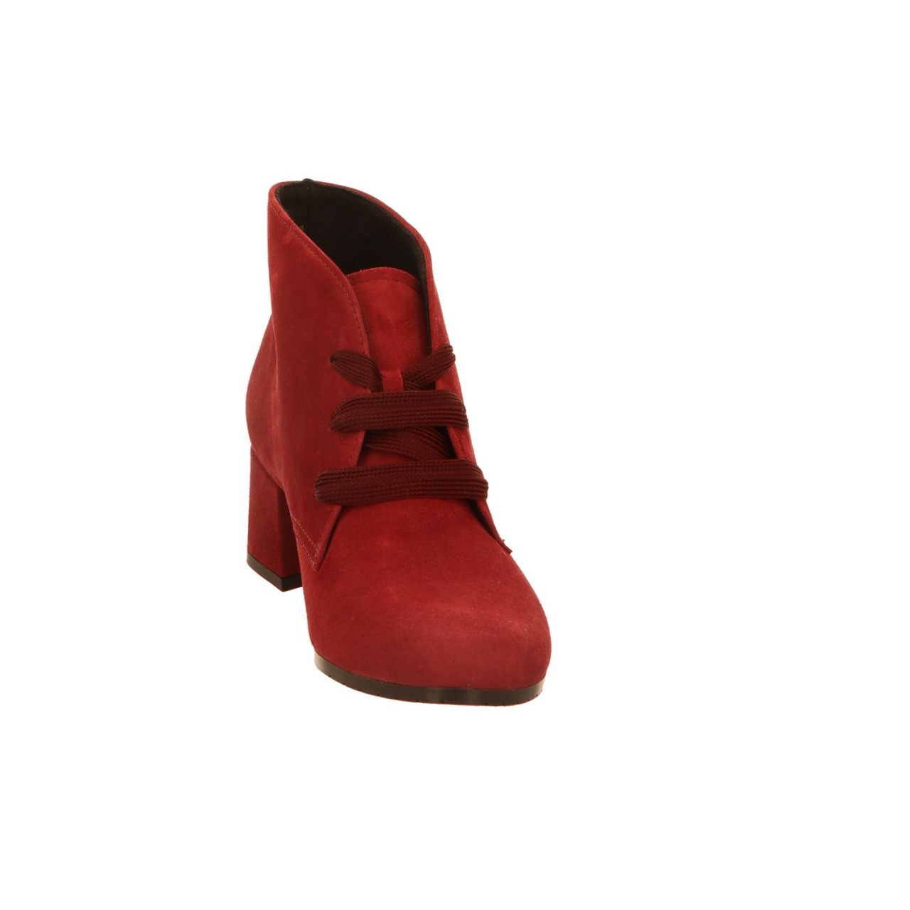 SEMLER Schnür-Stiefeletten rot SAMT-CHEVRO