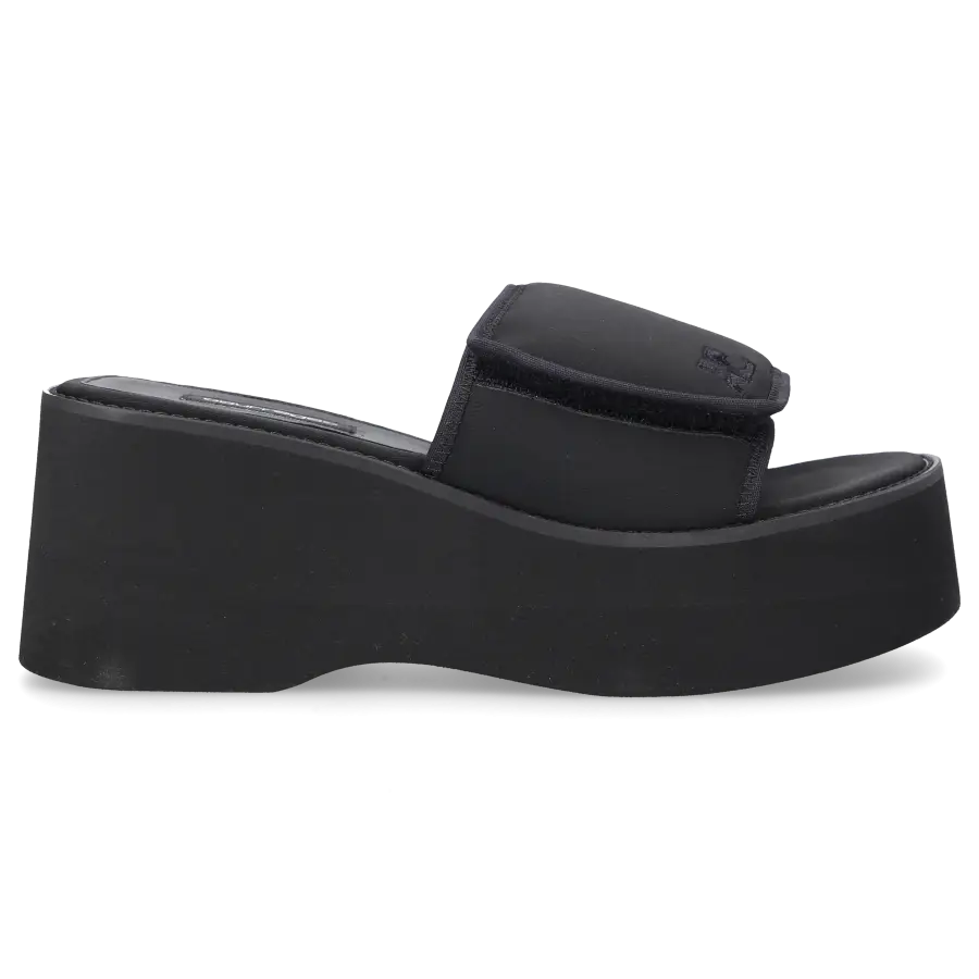 COURRÈGES - Plateausandalen SCUBA WAVE Textil - schwarz