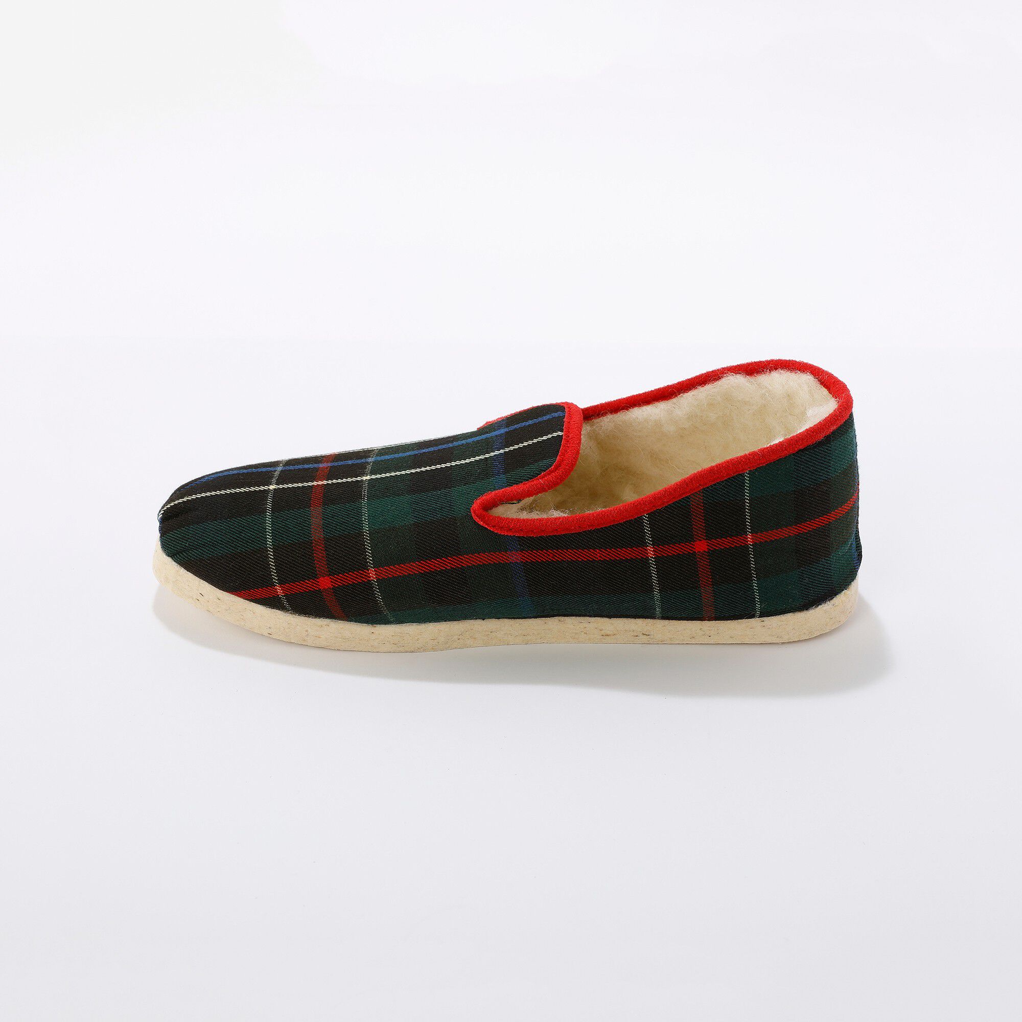 Chaussons fourrés forme charentaises – semelle feutre laine