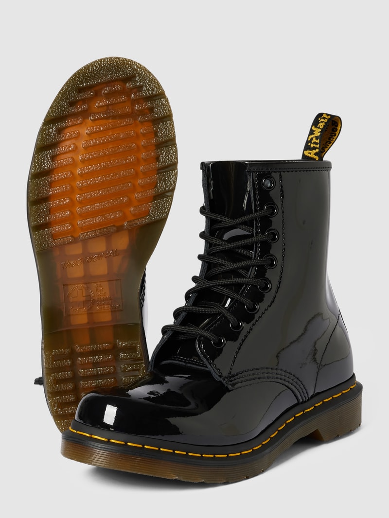 Schnürboots aus Leder Modell '1460' in schwarz