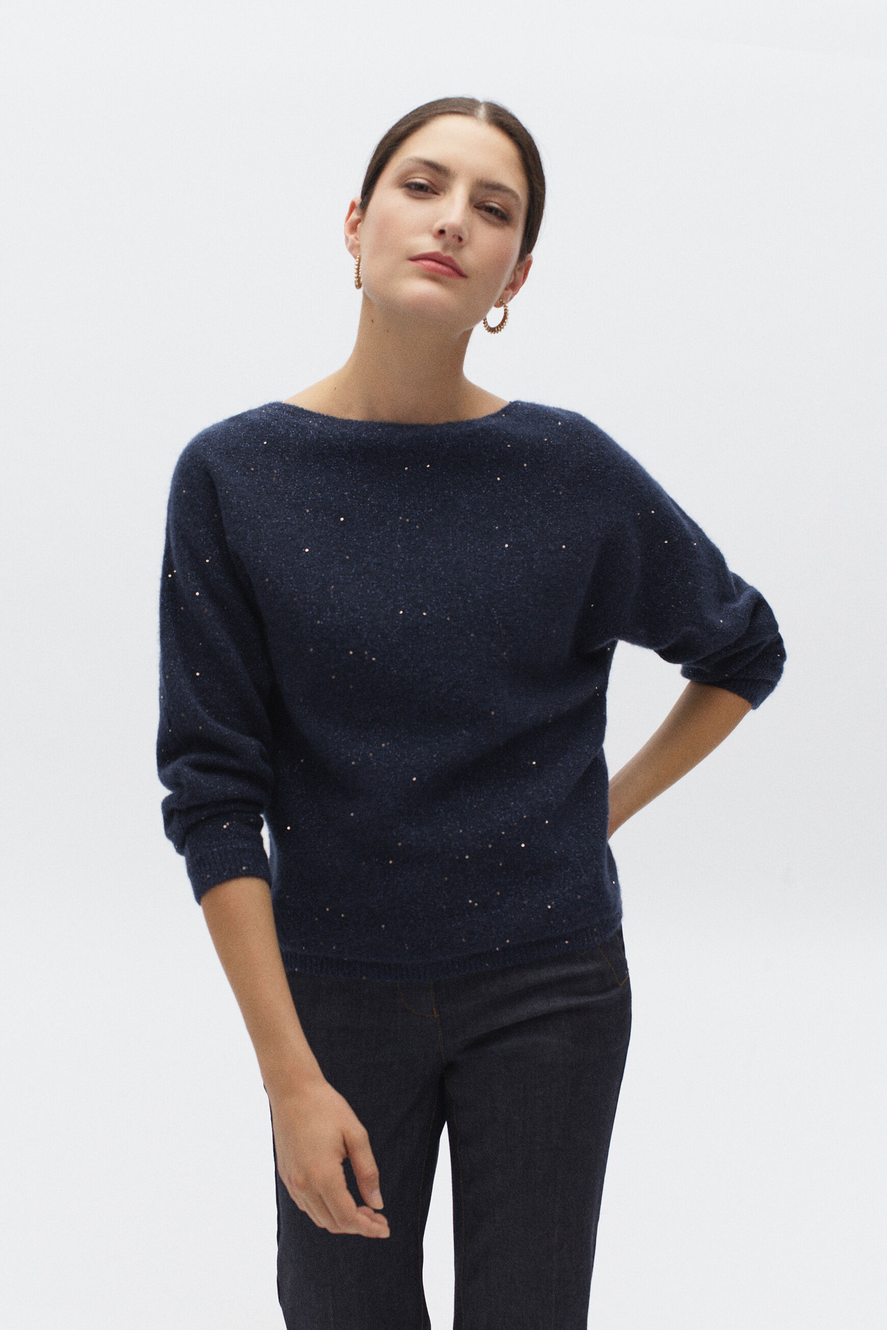 pull marina bleu marine femme