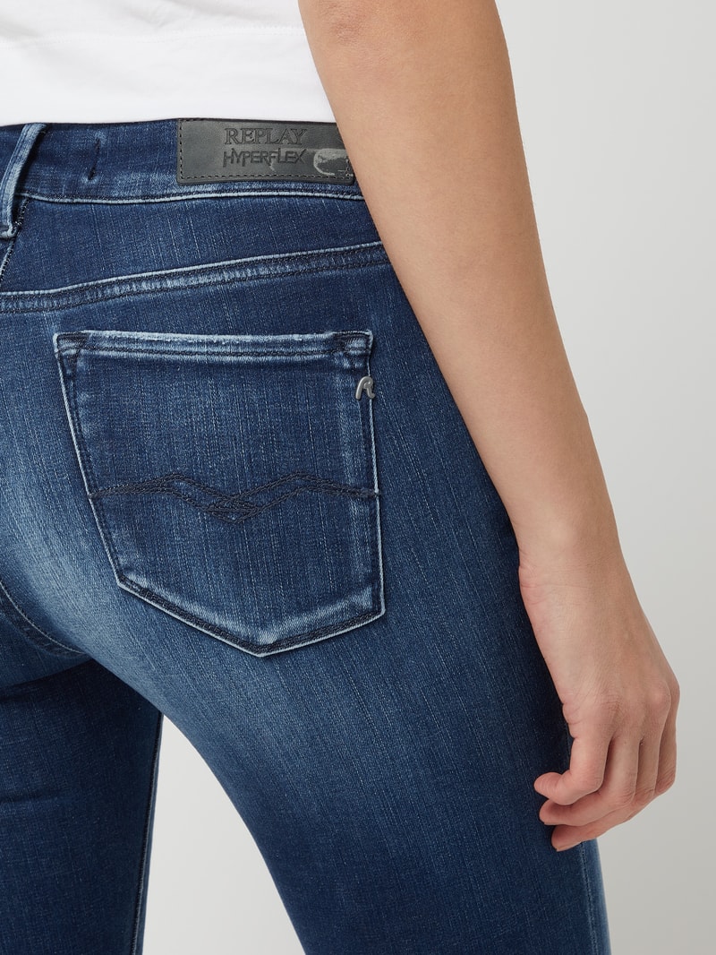 Skinny Fit Jeans mit Stretch-Anteil Modell 'Luzien' - HYPERFLEX in blau