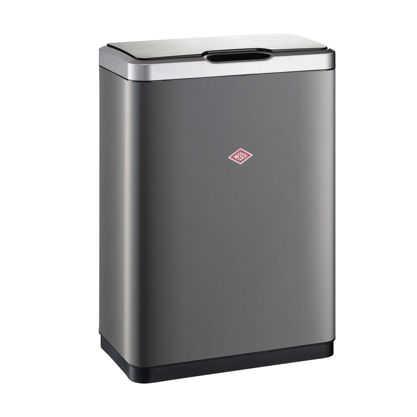 WESCO Mülltrennsystem I.MASTER DOUBLE (2 x 20 Liter) MIT SENSOR, Stahlblech, 2 x 20 Liter, abnehmbarer Deckel, Öffnung per Sensor