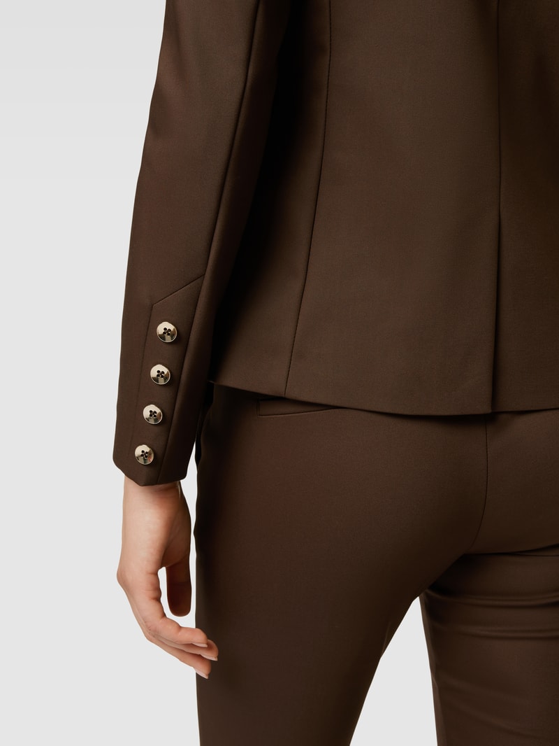 Blazer mit Label-Detail Modell 'Blake' in dunkelbraun