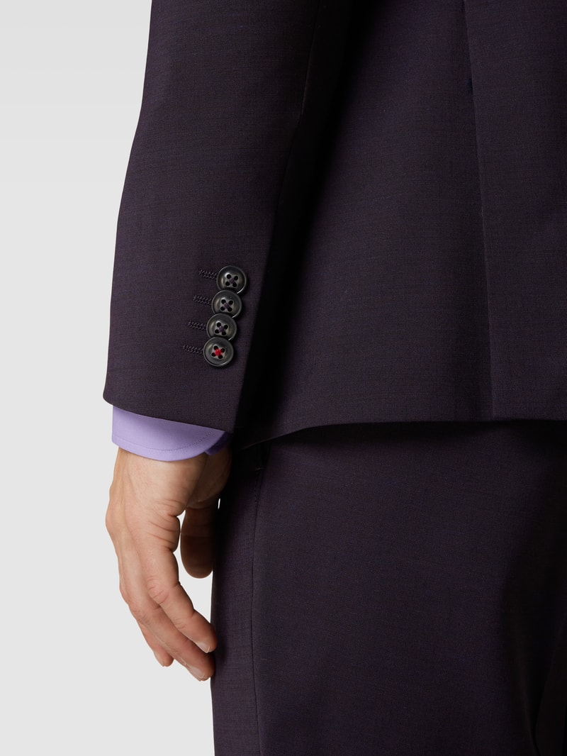 Slim Fit Anzug mit 2-Knopf-Sakko in lila