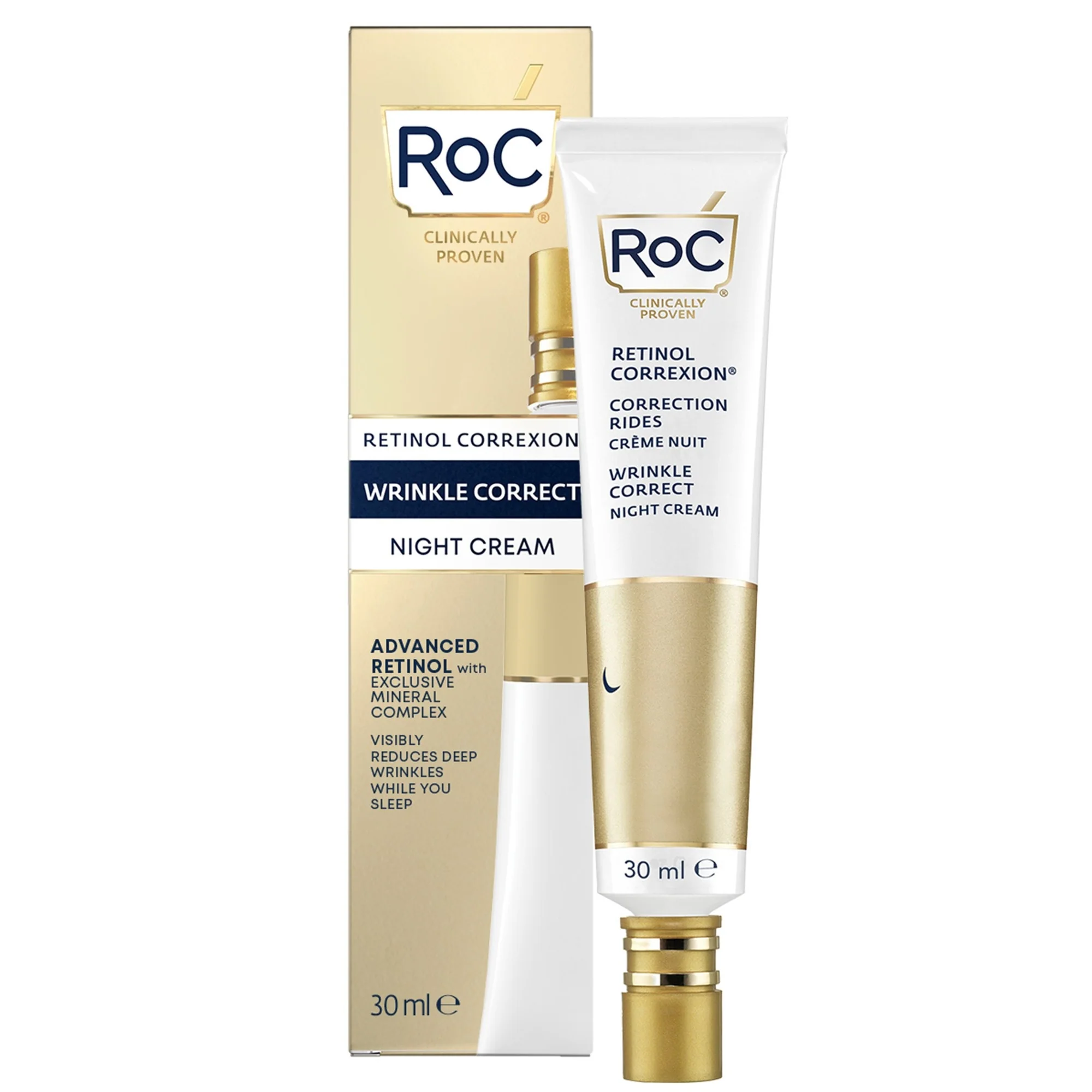 Creme Noturno Corretor de Rugas com Retinol Correxion - Tratamento noturno antirrugas