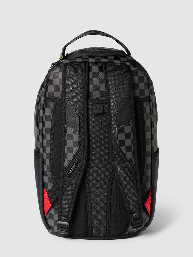Rucksack mit Allover-Muster Modell 'Henny Phantom' in schwarz