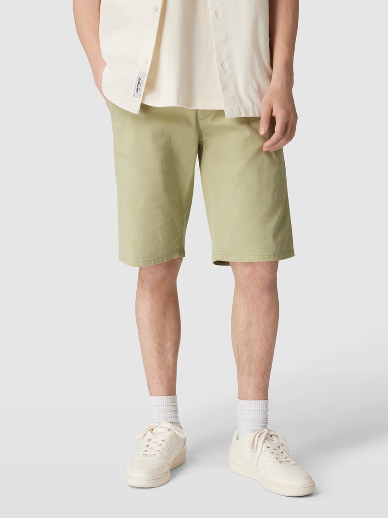 Chino-Shorts mit Gürtel Modell 'WILL' in hellgrün