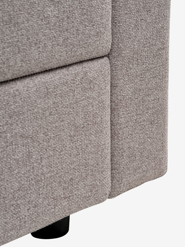 OKSBY sofamodul. OKSBY sofasentermodul med sengetøybeholder, sandfarget stoff.