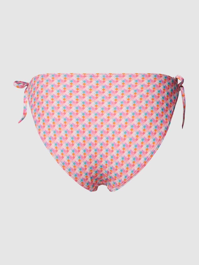 Bikini-Hose mit seitlichen Schnürungen in pink