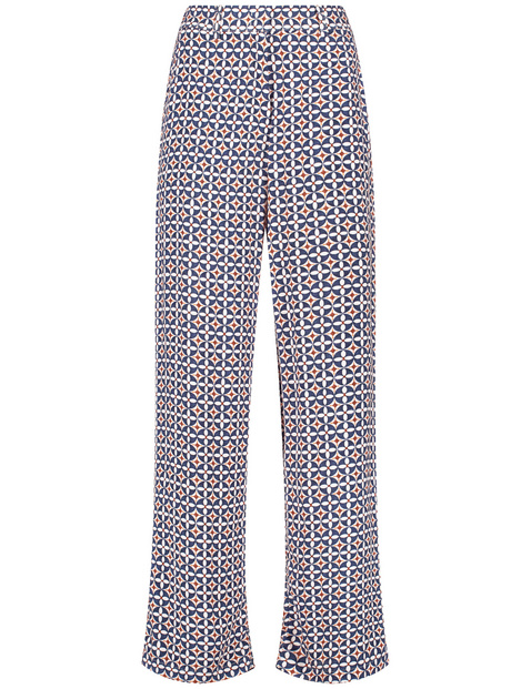 Fließende Hose mit Allover-Muster
