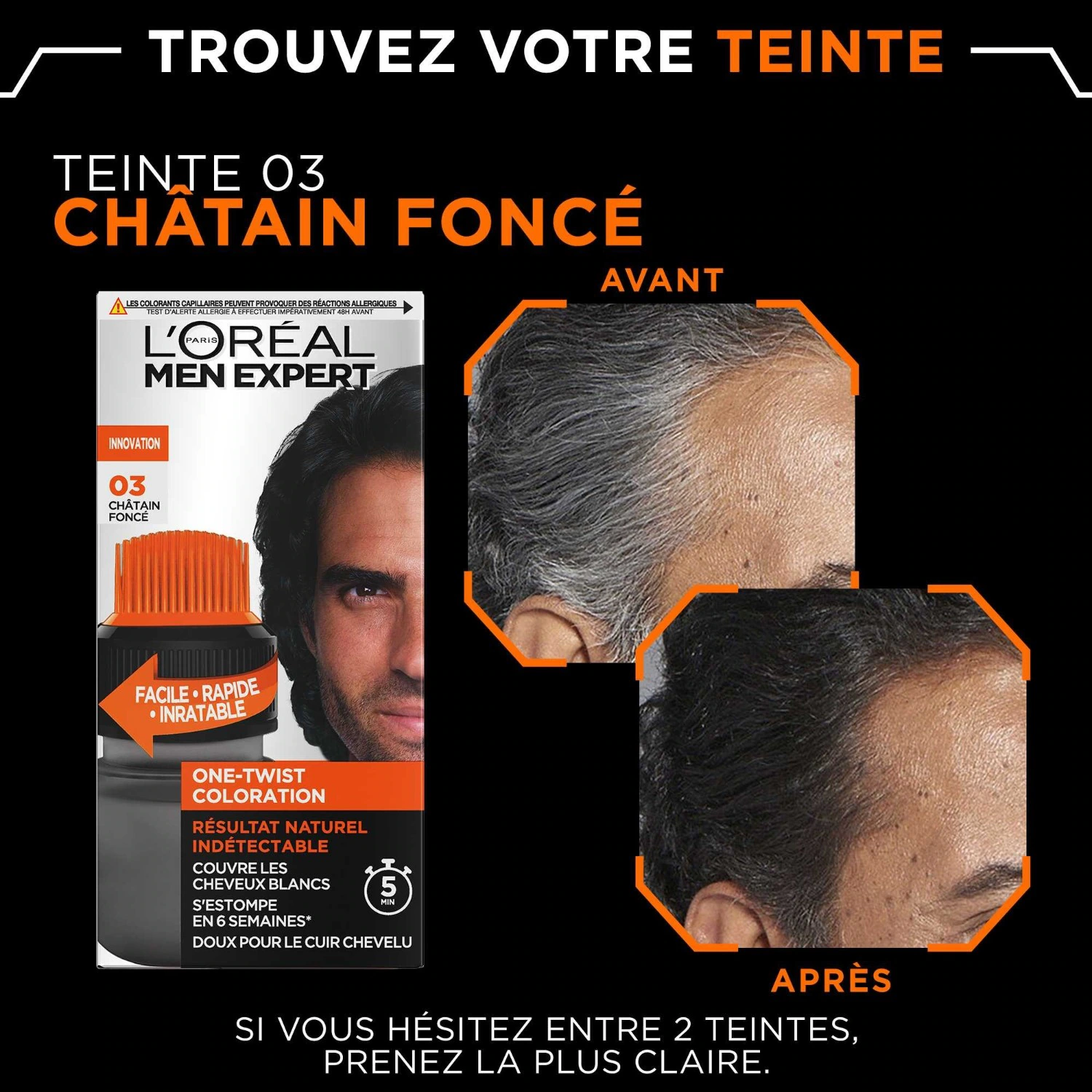 L'Oréal Paris Men Expert One-Twist világosbarna hajfesték