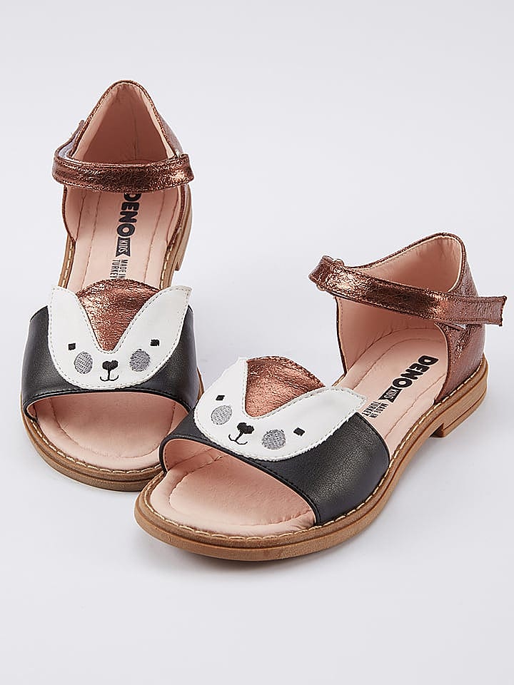 Denokids Halbsandalen in Schwarz/ Gold günstig kaufen 31
