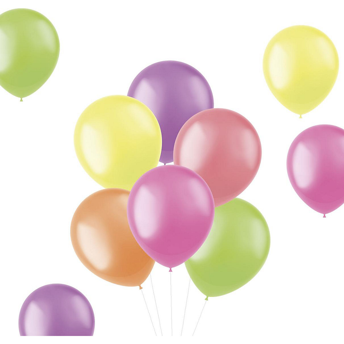 Luftballons Bright Neons 30 cm, 10 Stück