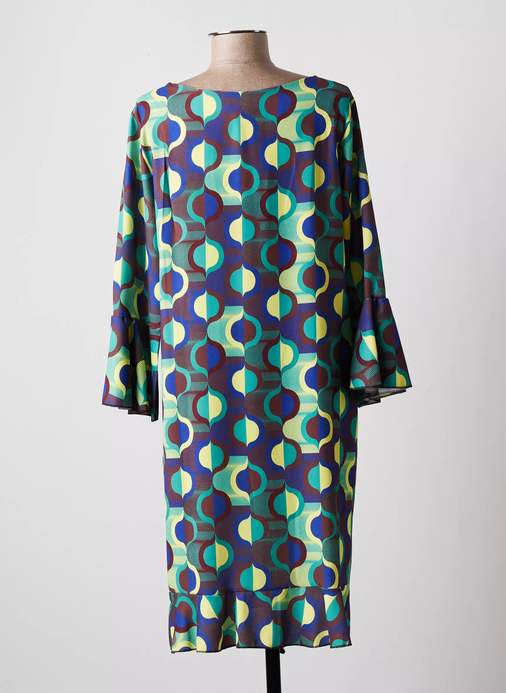 Multiples Robes Mi Longues Femme couleur bleu