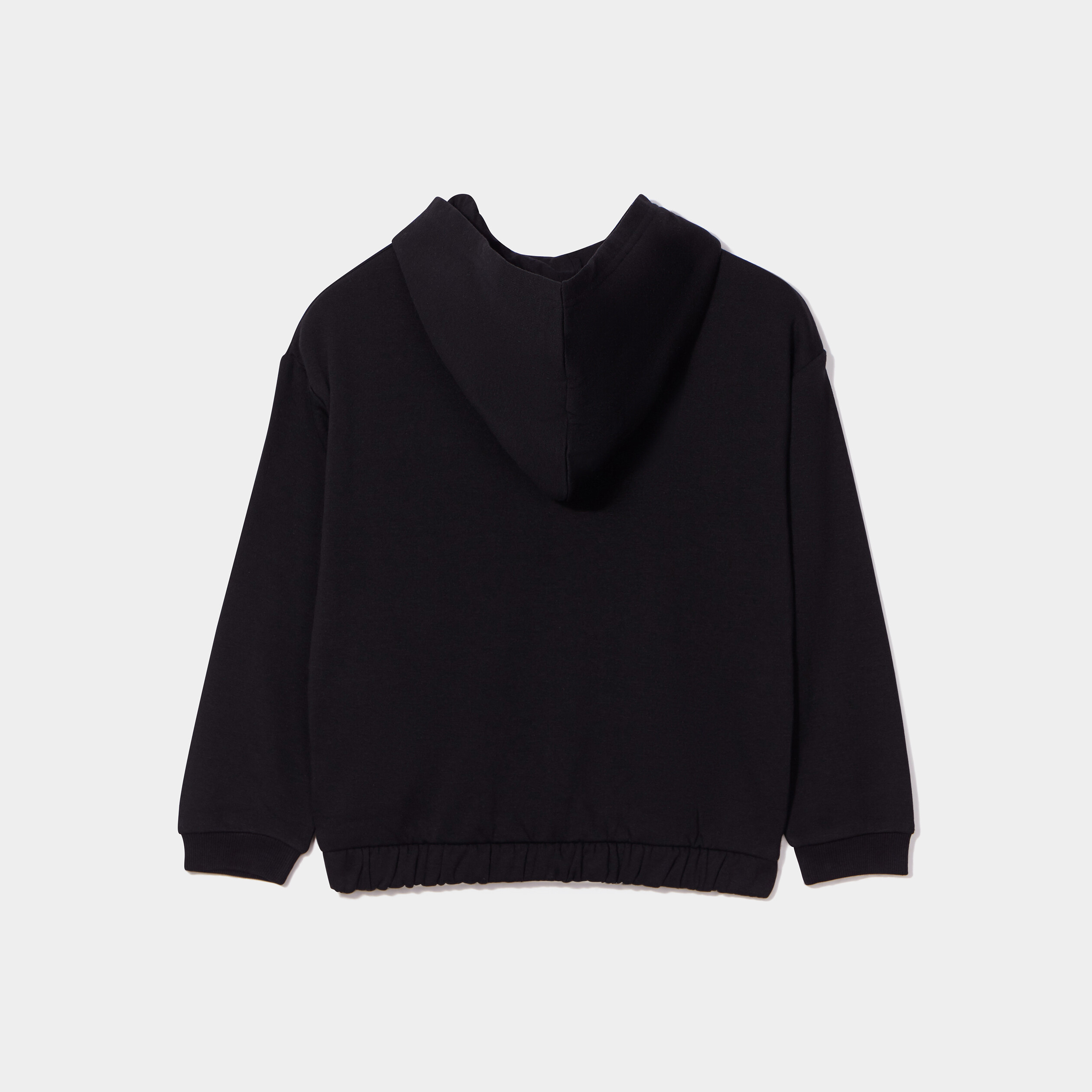 Sweat à capuche hoodie noir fille | La Halle