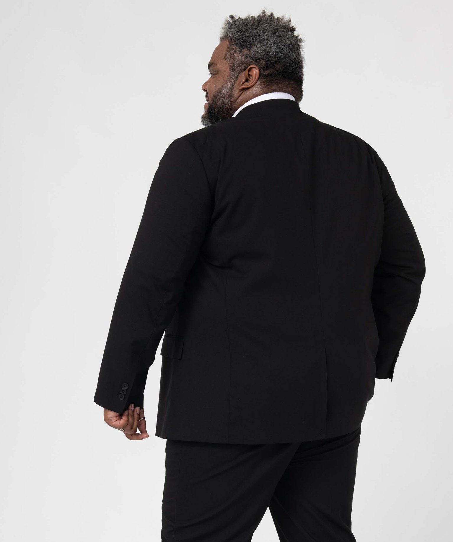 Veste de costume homme grande taille fermeture 2 boutons noir | GEMO