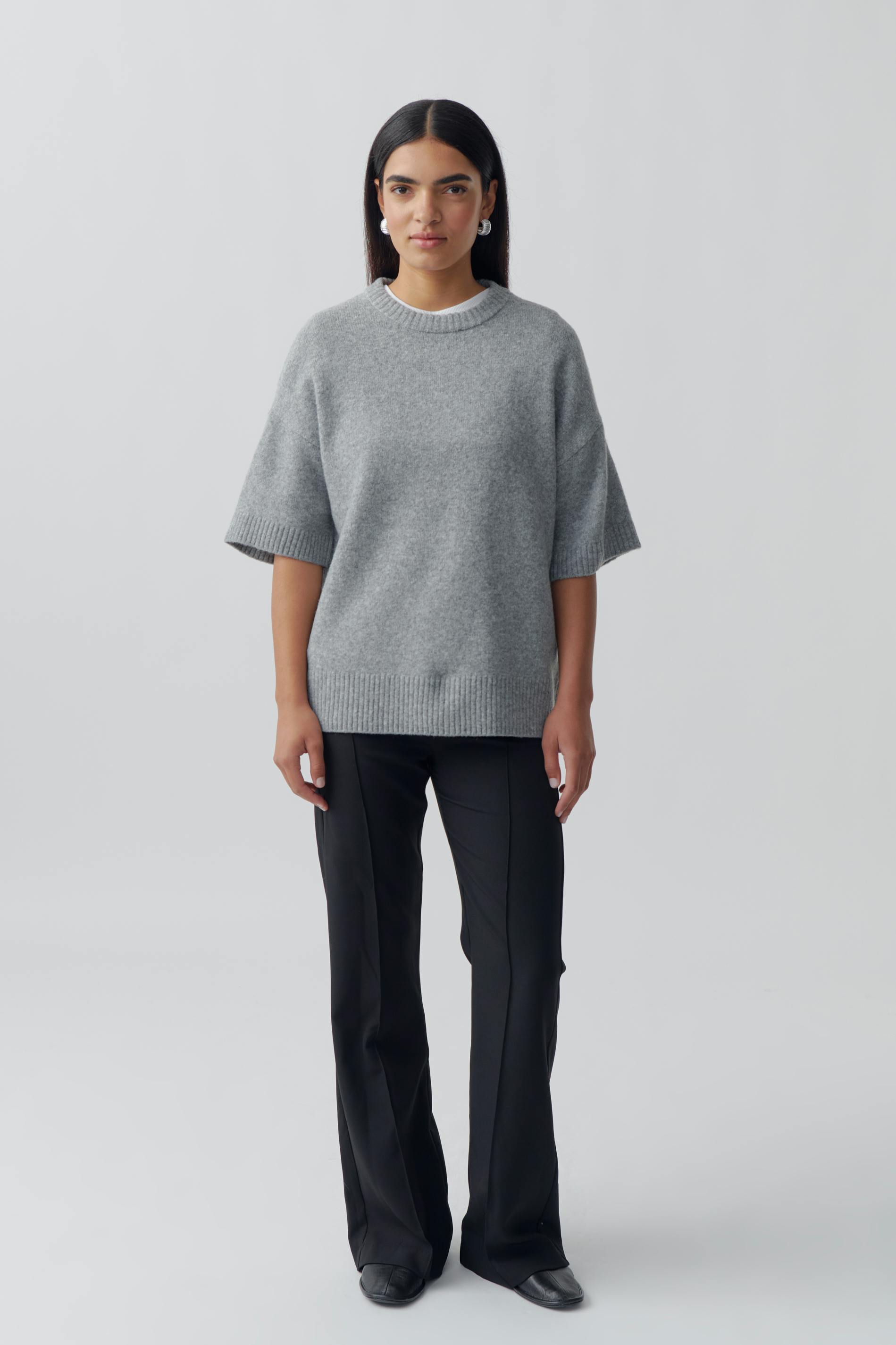 Oversized knitted tee