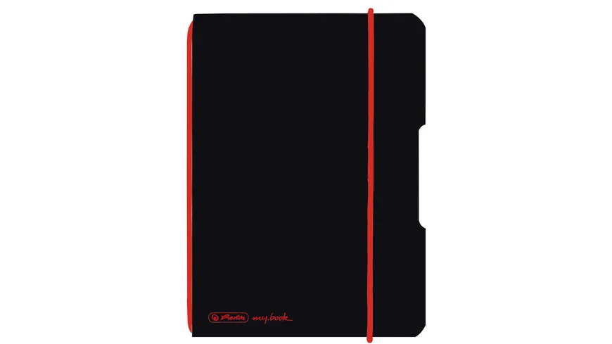 herlitz my.book flex Notizheft PP A6 40Blatt kariert schwarz