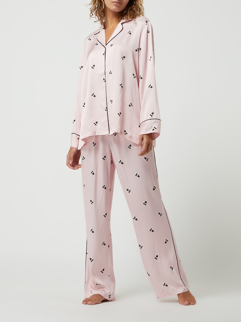 Pyjama aus Viskose in hellrosa