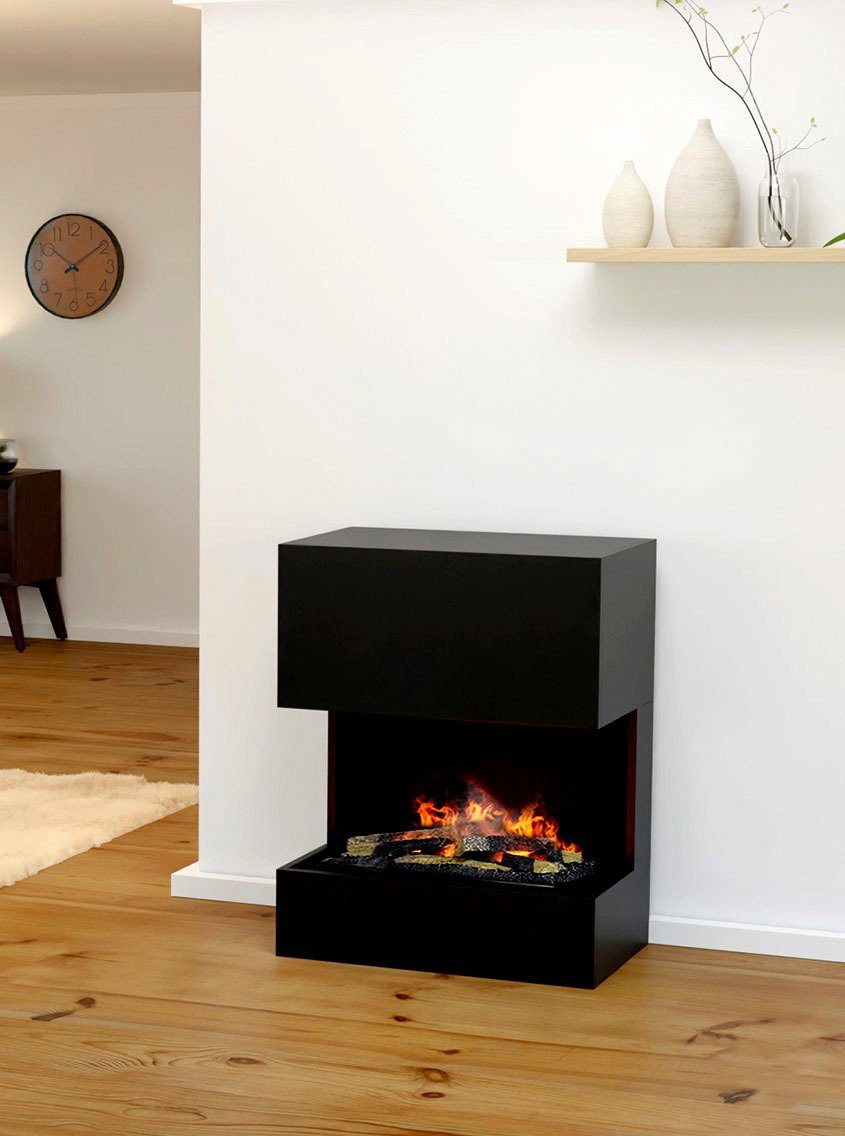 GLOW FIRE Elektrokamin Kästner, Wasserdampfkamin mit 3D Feuer mit integriertem Knistereffekt