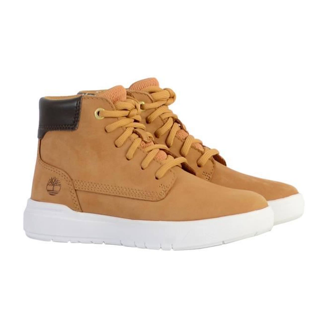 Basket Montante Cuir Junior Timberland Seneca Bay 6 In Side Zip marron